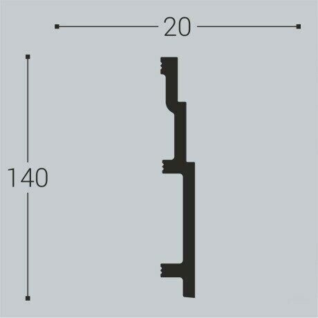 Плинтус напольный  XPS П 13 (140х20)