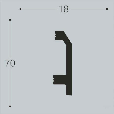 Плинтус напольный  XPS П 11 (70х18)